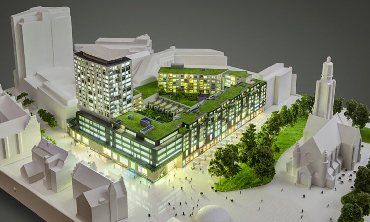 Triangeln Malmö – makieta architektoniczna